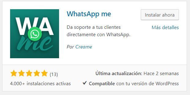 Atención al cliente por Whatsapp desde tu web en WordPress sin programar